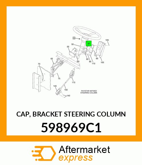 CAP, BRACKET STEERING COLUMN 598969C1
