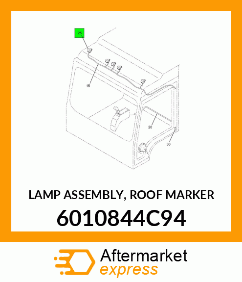 LAMP ASSEMBLY, ROOF MARKER 6010844C94