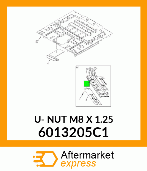 U- NUT M8 X 1.25 6013205C1