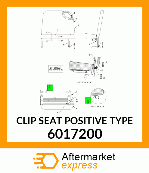 CLIP SEAT POSITIVE TYPE 6017200