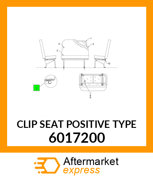 CLIP SEAT POSITIVE TYPE 6017200