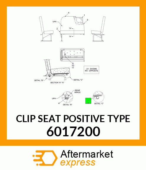 CLIP SEAT POSITIVE TYPE 6017200