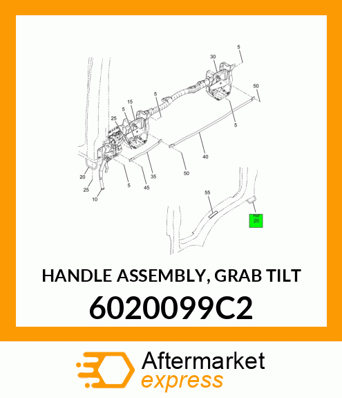 HANDLE ASSEMBLY, GRAB TILT 6020099C2