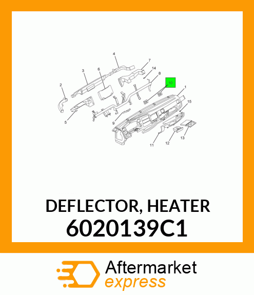 DEFLECTOR, HEATER 6020139C1