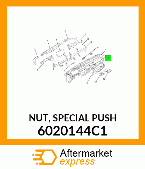 NUT, SPECIAL PUSH 6020144C1