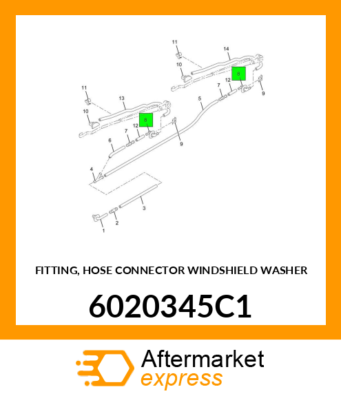 FITTING, HOSE CONNECTOR WINDSHIELD WASHER 6020345C1