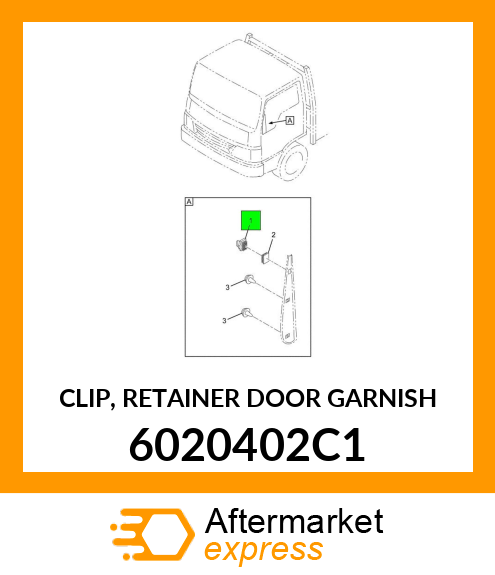 CLIP, RETAINER DOOR GARNISH 6020402C1