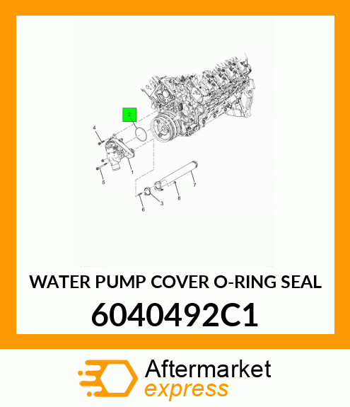 WATER PUMP COVER O-RING SEAL 6040492C1