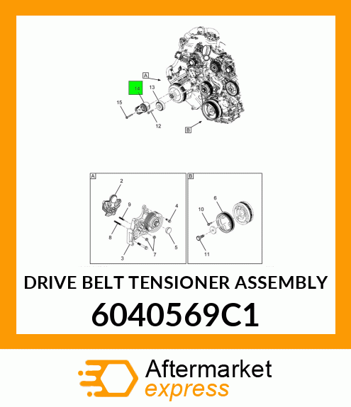 DRIVE BELT TENSIONER ASSEMBLY 6040569C1