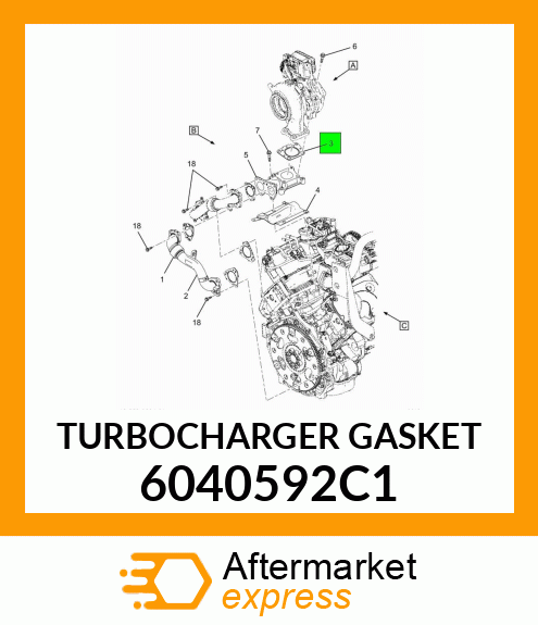 TURBOCHARGER GASKET 6040592C1