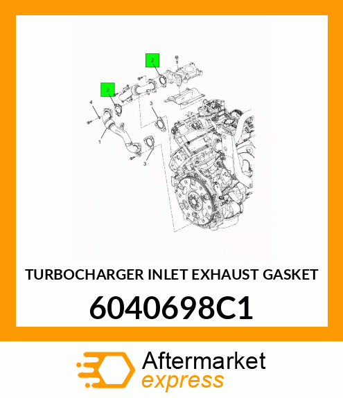 TURBOCHARGER INLET EXHAUST GASKET 6040698C1