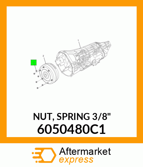 NUT, SPRING 3/8" 6050480C1