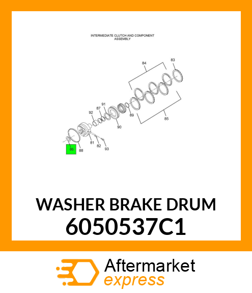 WASHER BRAKE DRUM 6050537C1