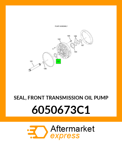 SEAL, FRONT TRANSMISSION OIL PUMP 6050673C1
