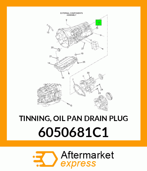 TINNING, OIL PAN DRAIN PLUG 6050681C1