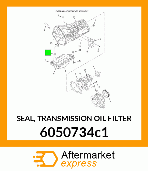 SEAL, TRANSMISSION OIL FILTER 6050734c1