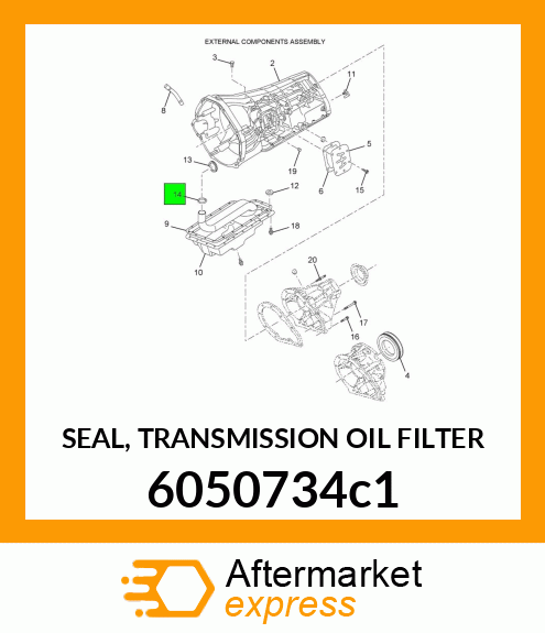 SEAL, TRANSMISSION OIL FILTER 6050734c1