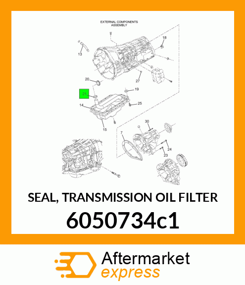 SEAL, TRANSMISSION OIL FILTER 6050734c1