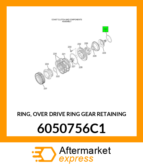 RING, OVER DRIVE RING GEAR RETAINING 6050756C1