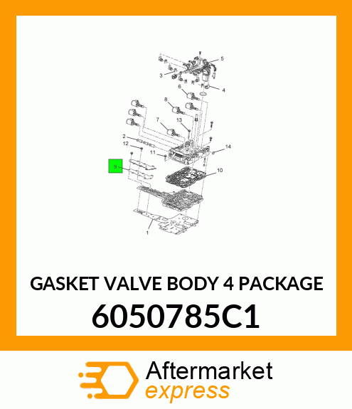 GASKET VALVE BODY 4 PACKAGE 6050785C1