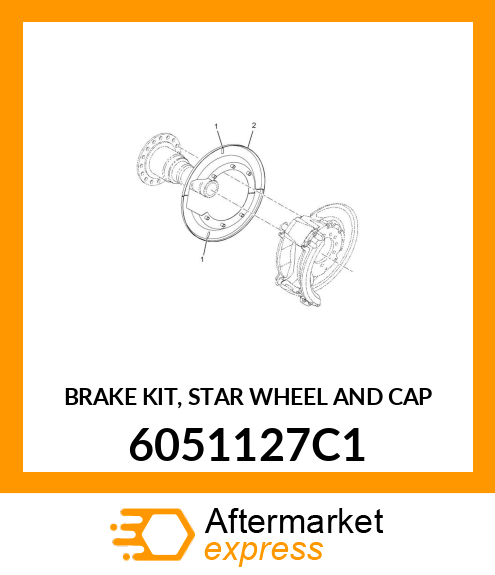 BRAKE KIT, STAR WHEEL AND CAP 6051127C1