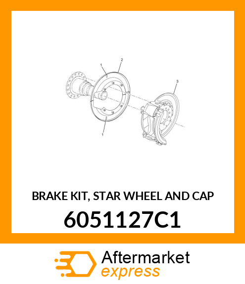 BRAKE KIT, STAR WHEEL AND CAP 6051127C1