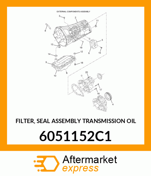 FILTER, SEAL ASSEMBLY TRANSMISSION OIL 6051152C1