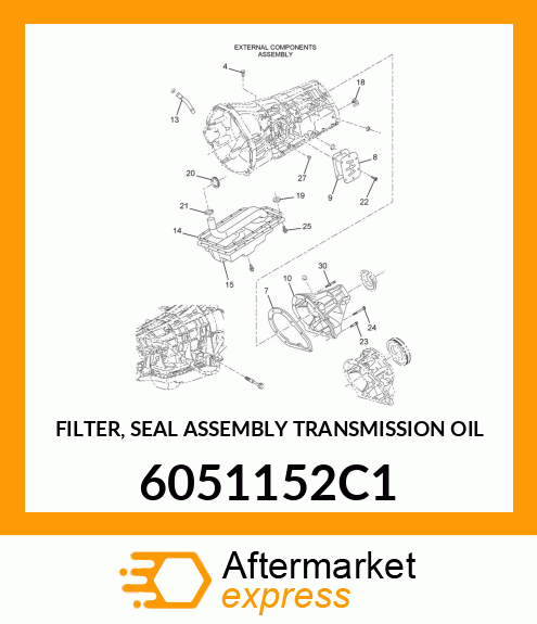 FILTER, SEAL ASSEMBLY TRANSMISSION OIL 6051152C1