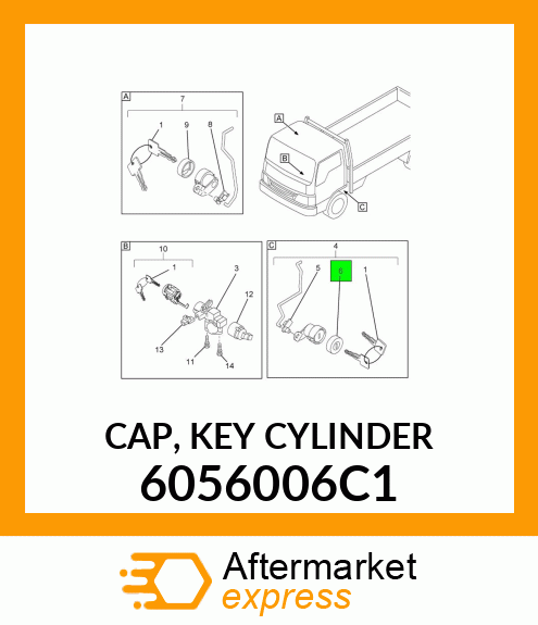 CAP, KEY CYLINDER 6056006C1