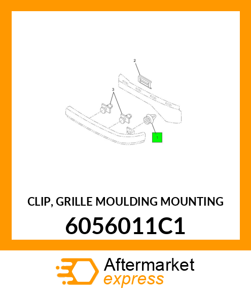 CLIP, GRILLE MOULDING MOUNTING 6056011C1