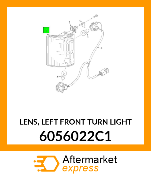 LENS, LEFT FRONT TURN LIGHT 6056022C1