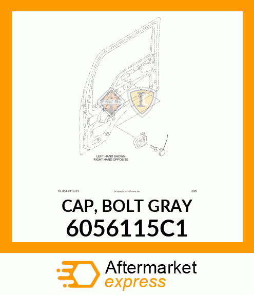 CAP, BOLT GRAY 6056115C1