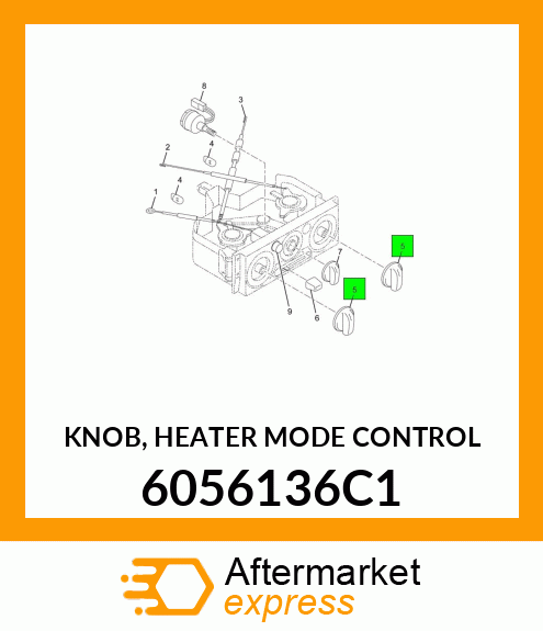 KNOB, HEATER MODE CONTROL 6056136C1
