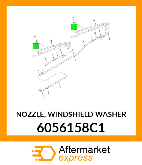 NOZZLE, WINDSHIELD WASHER 6056158C1