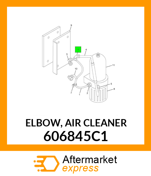 ELBOW, AIR CLEANER 606845C1