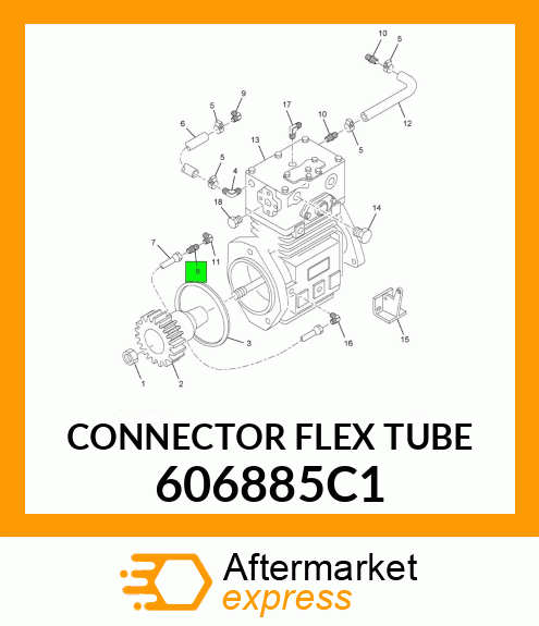 CONNECTOR FLEX TUBE 606885C1