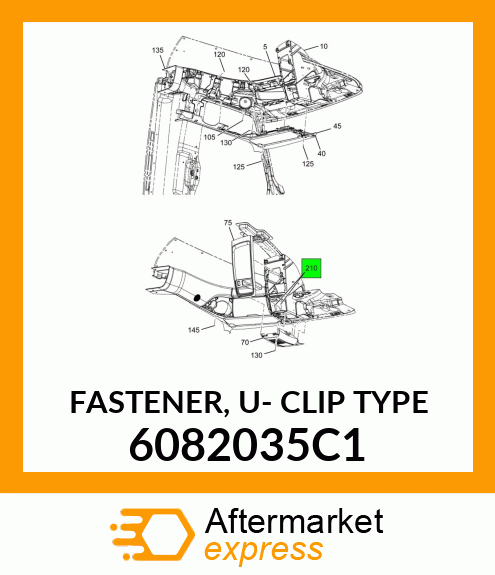 FASTENER, U- CLIP TYPE 6082035C1