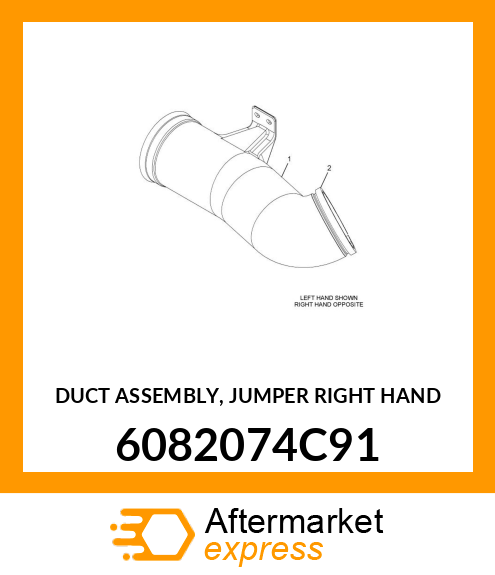 DUCT ASSEMBLY, JUMPER RIGHT HAND 6082074C91