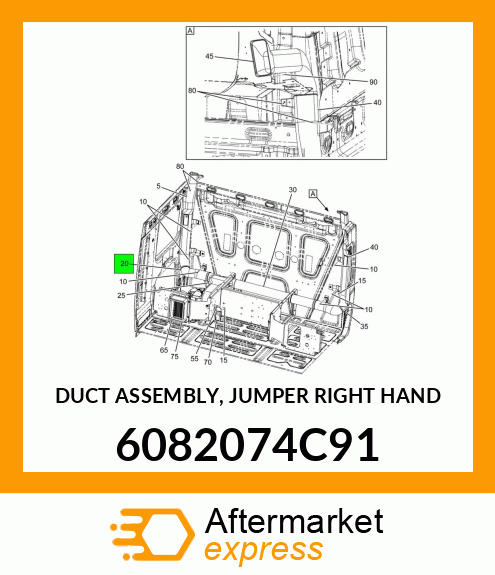 DUCT ASSEMBLY, JUMPER RIGHT HAND 6082074C91