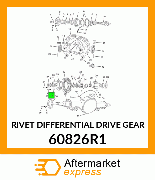 RIVET DIFFERENTIAL DRIVE GEAR 60826R1