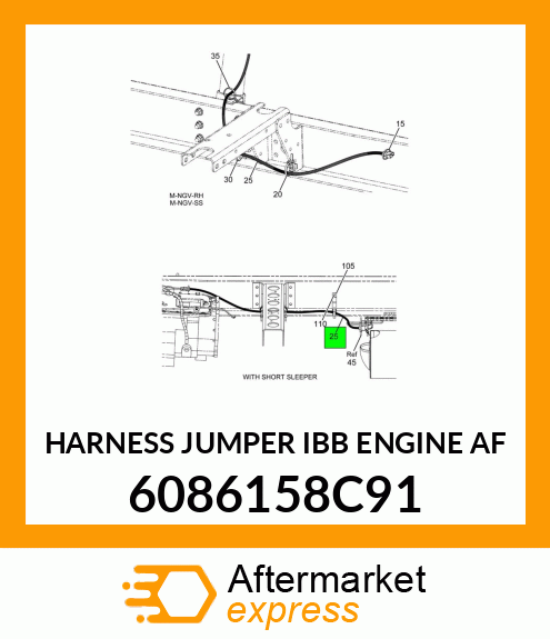 HARNESS JUMPER IBB ENGINE AF 6086158C91