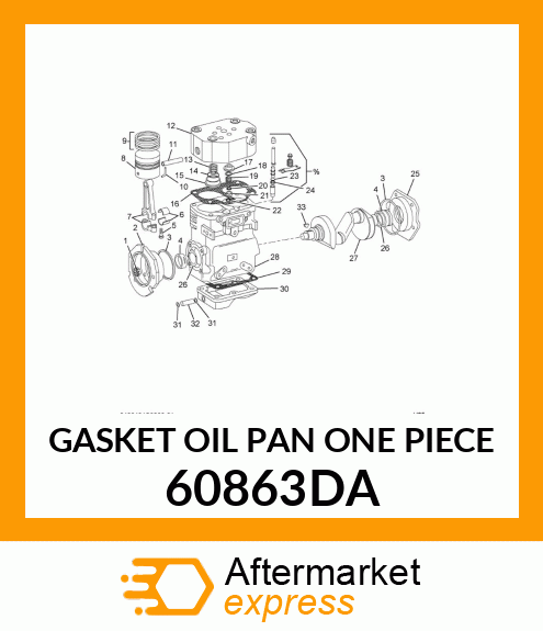 GASKET OIL PAN ONE PIECE 60863DA