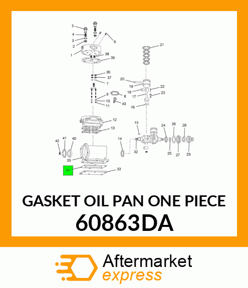 GASKET OIL PAN ONE PIECE 60863DA