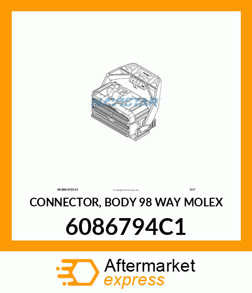 CONNECTOR, BODY 98 WAY MOLEX 6086794C1