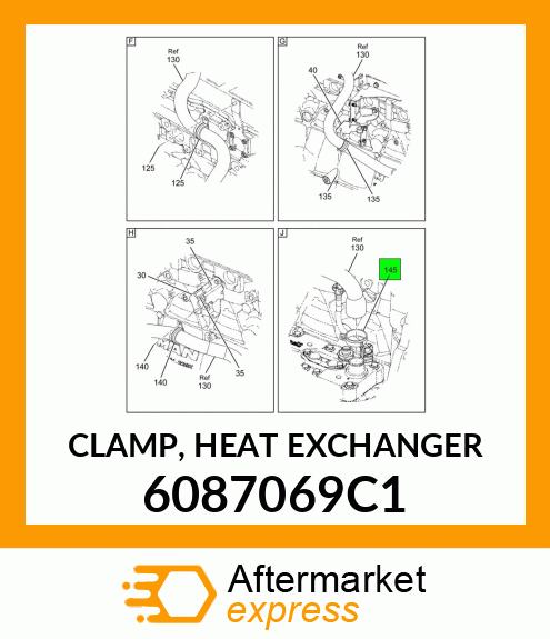 CLAMP, HEAT EXCHANGER 6087069C1