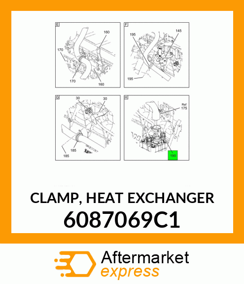 CLAMP, HEAT EXCHANGER 6087069C1