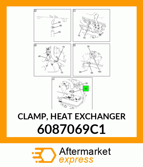 CLAMP, HEAT EXCHANGER 6087069C1