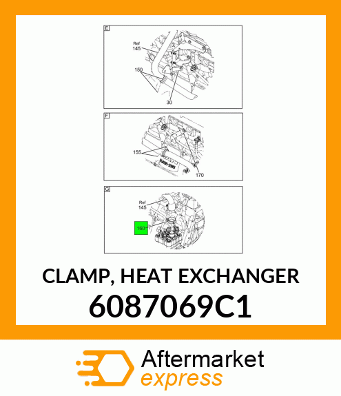 CLAMP, HEAT EXCHANGER 6087069C1