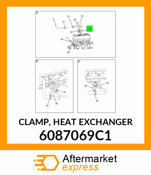 CLAMP, HEAT EXCHANGER 6087069C1