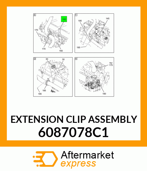 EXTENSION CLIP ASSEMBLY 6087078C1